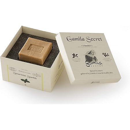ガミラシークレットソープ スペアミント約115ｇ オリーブオイルとハーブでできた手作り洗顔せっけん