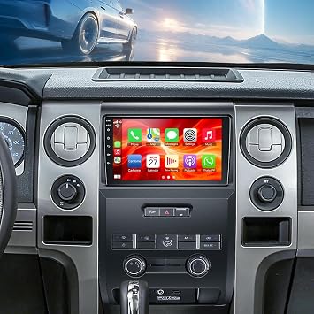 6+128 8-core Android 13 for Ford F150 2009-2014 Car Stereo, 9 Inch IPS Touch Screen Car Radio with Wireless Carplay/Android Auto,GPS, WiFi, Bluetooth, Support OBD2/DVR/DPS