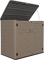 Vista 15 de HOMSPARK Cobertizo de almacenamiento exterior resistente a la intemperie de 47 pies cúbicos, multifuncional Cobertizos de almacenamiento de resina