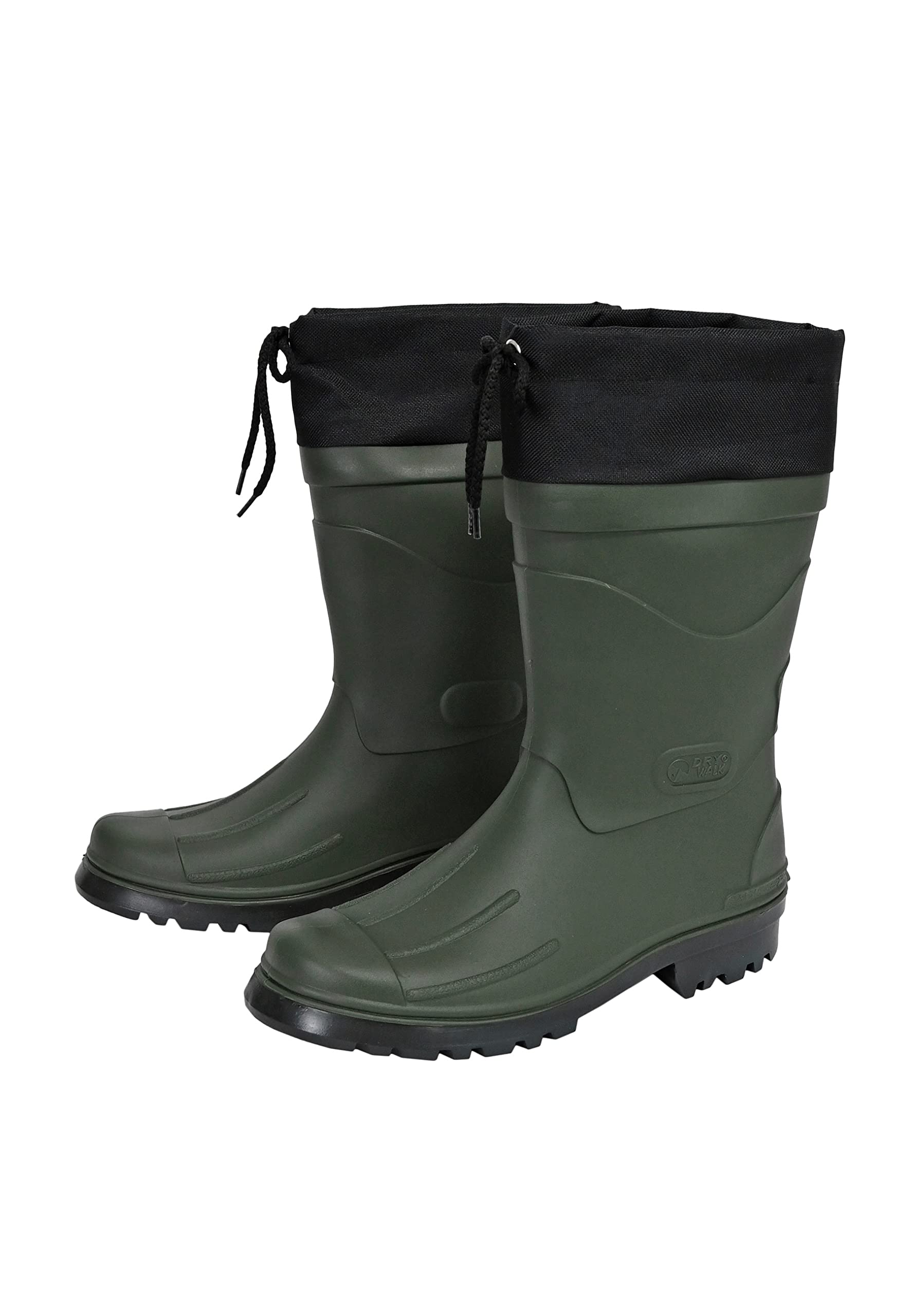 MADSea Herren Jungen Gummistiefel Nils-Hannes | Halbhoher wasserdichter, ungefütterter Regenstiefel | mit verschnürbarer Nylonstulpe