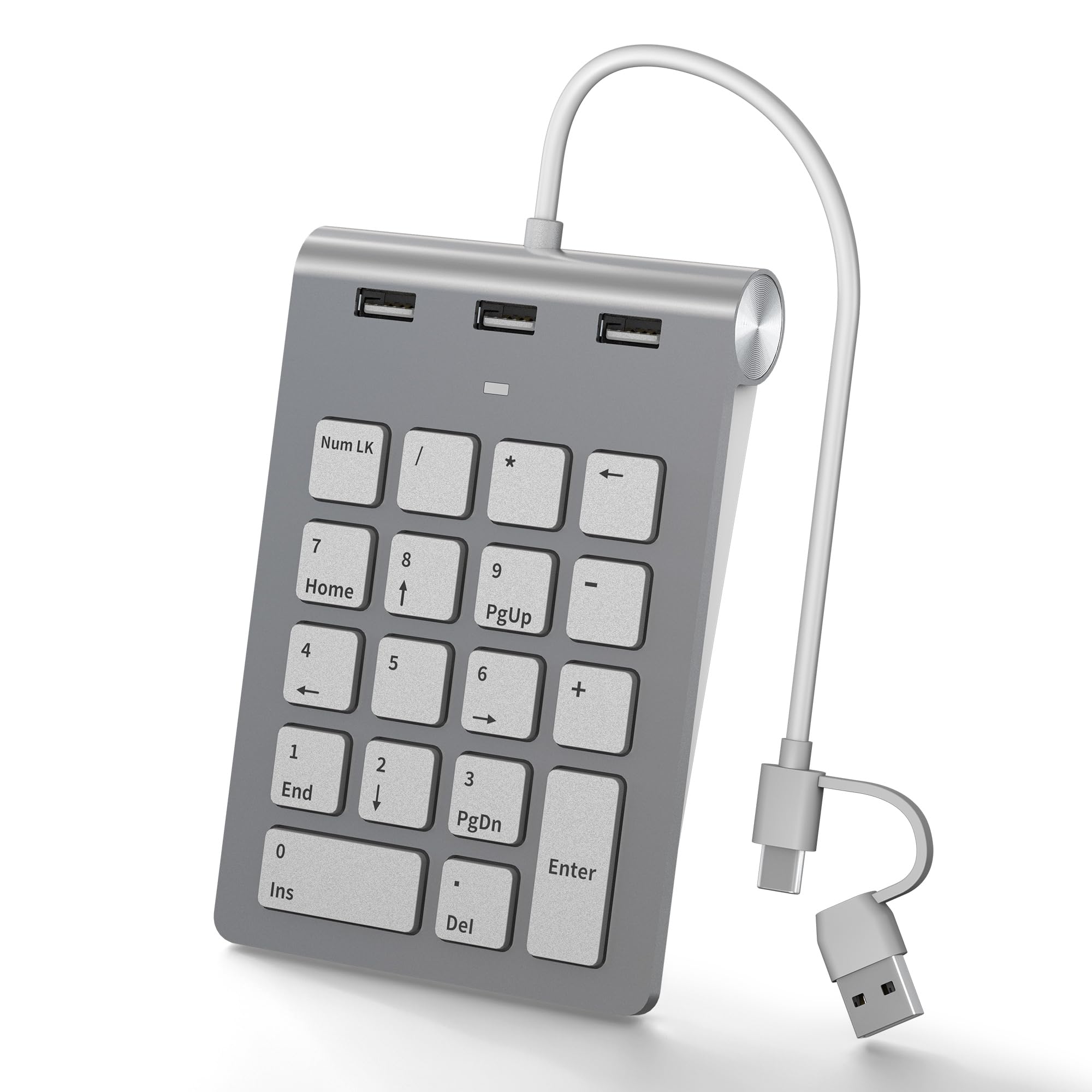 Yeemie Pavé Numérique Portable avec 18 Touches pour Ordinateurs