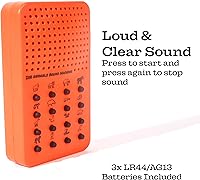 Vista 4 de Zoo Animal Noisemaker con 16 sonidos, rugidos, gruñidos, silbidos, chillidos y ruidos, generador de sonido electrónico portátil de selva - Tablero