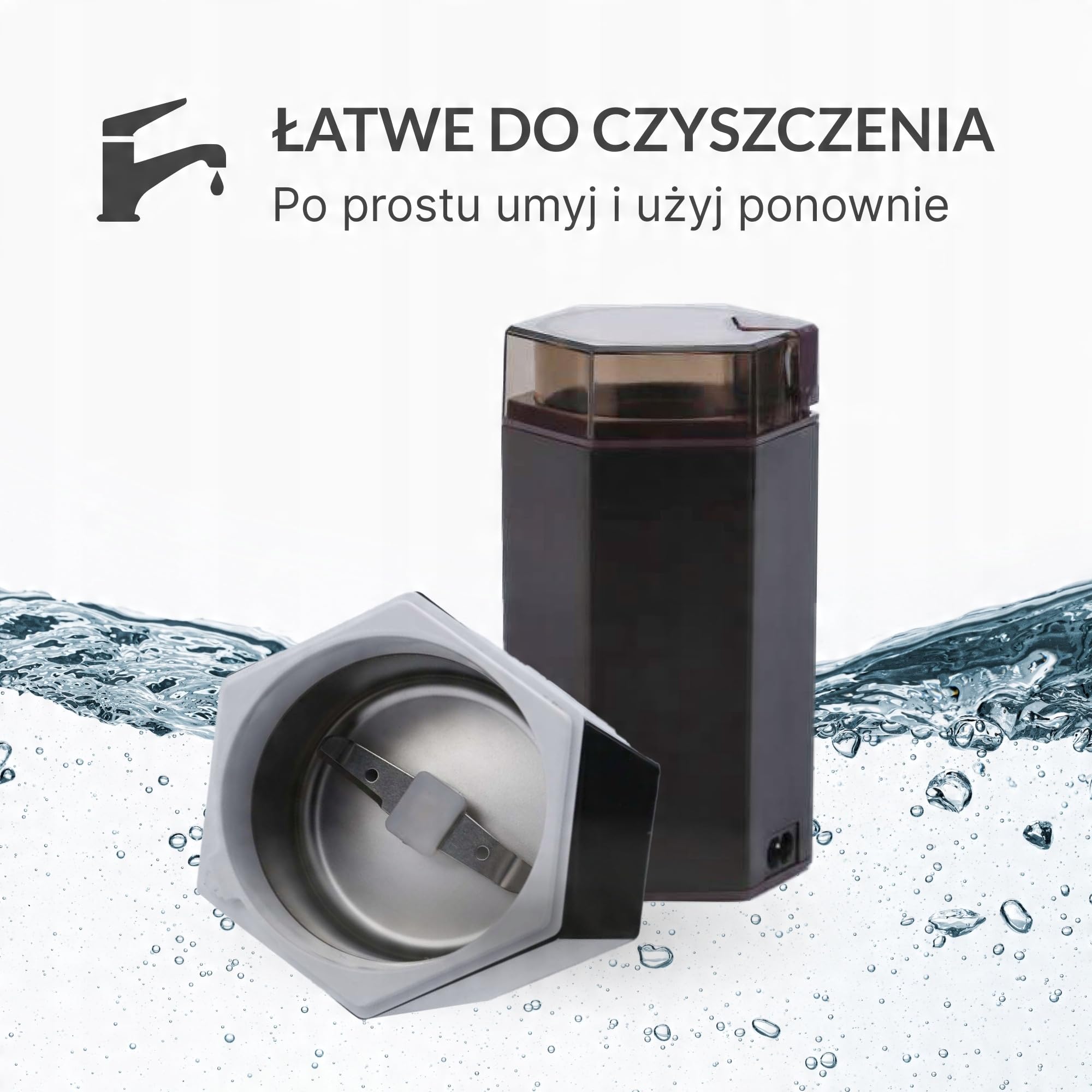 Elektryczny młynek do kawy 150 W ViO CM-01 - Kompaktowy młynek kuchenny - Łatwy w czyszczeniu