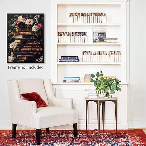 Miniatura 4 de Pósteres de lienzo de libro de Academia oscura, arte de pared floral botánico Moody botánico, pintura al óleo estética victoriana antigua para