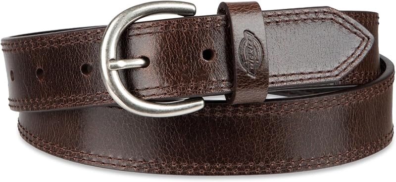 Women's Casual Leather Jean Workwear Belt With Round Harness Buckle