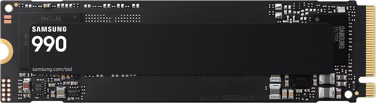 SSD interno 990 de 1 TB, velocidades de lectura/escritura de hasta 7150/6450 MB/s | Disco duro interno de estado sólido NVMe diseñado para coleccionistas de juegos, constructores de PC y archiveros digitales (MZ-V9V1T0B/AM)
