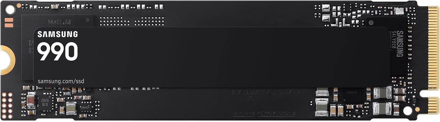 Samsung Internal SSD 990 2TB, Read/Write Speeds Up to 7,250/6,450 MB/s | NVMe Internal Solid State Hard Drive made for Game Collectors, DIY PC Builders, & Digital Archivists (MZ-V9V2T0B/AM