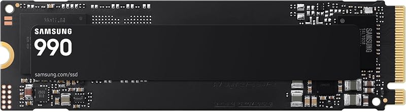 SSD interno 990 de 1 TB, velocidades de lectura/escritura de hasta 7150/6450 MB/s | Disco duro interno de estado sólido NVMe diseñado para coleccionistas de juegos, constructores de PC y archiveros digitales (MZ-V9V1T0B/AM)