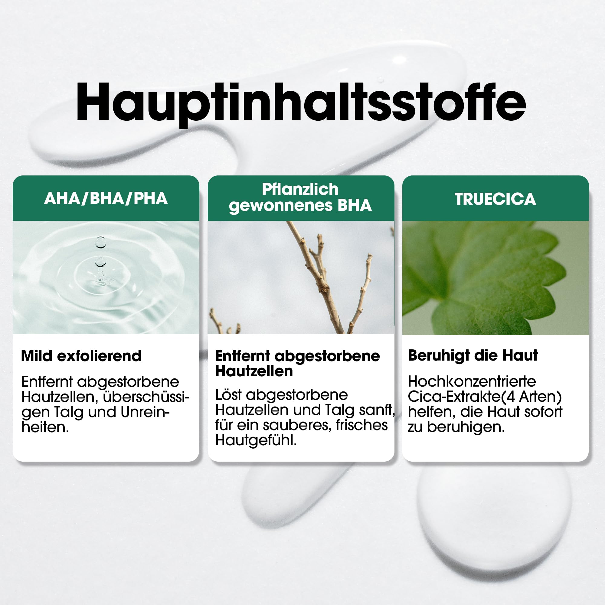 SOME BY MI AHA BHA PHA 30 Days Miracle Truecica Clear Pad – 70 Stück – Exfolierende Toner-Pads mit Centella – Porenverfeinernd & glättend – Koreanische Hautpflege