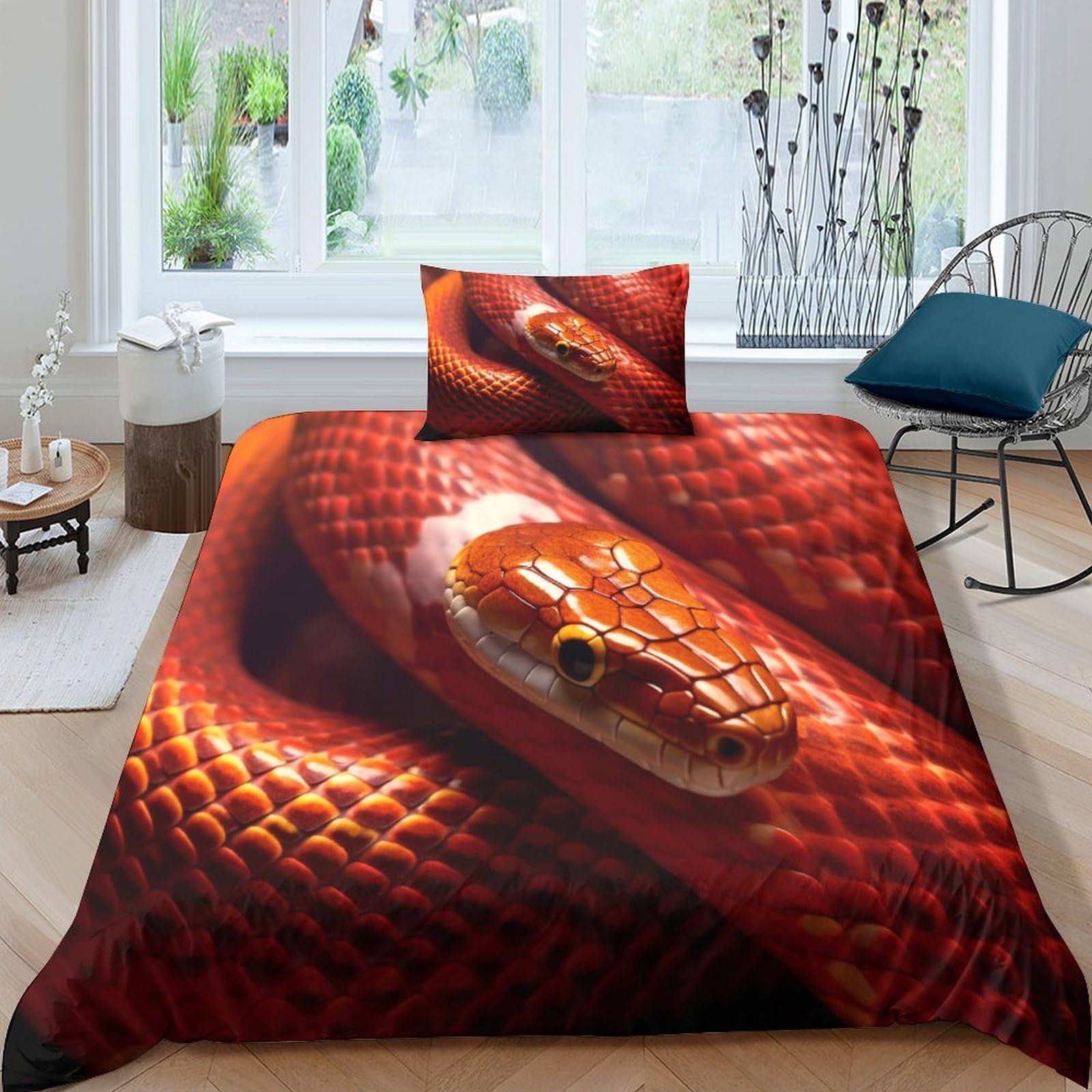 Housse de couette serpent lit simple zippée pour en finir avec les draps froissés