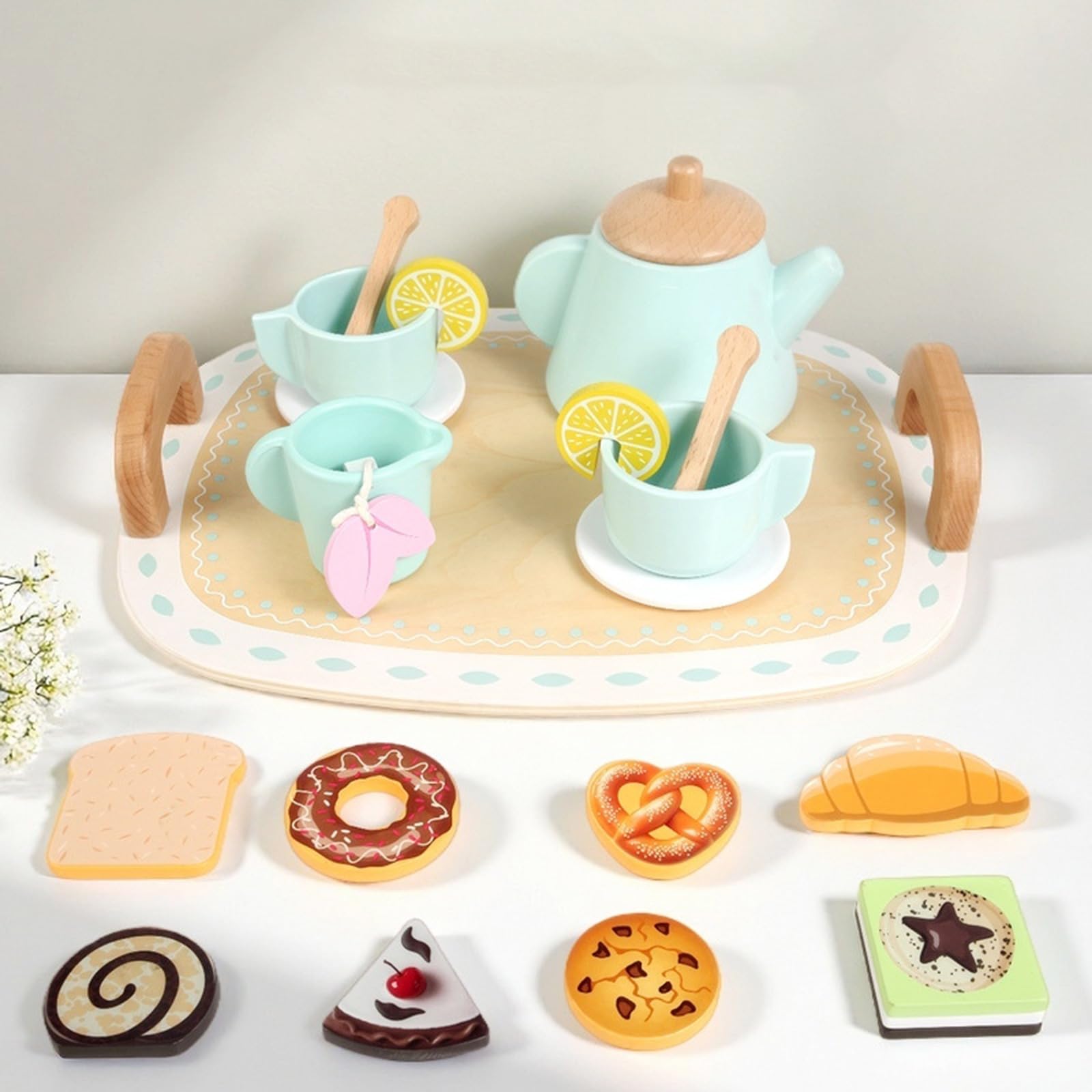 da Gioco per Cucina per Bambini in Legno, Giocattolo da Cucina Finta con Utensili, Regalo didattico per Ragazzi e Ragazze dai 3 Anni in, Set da Cucina Finta Compleanno