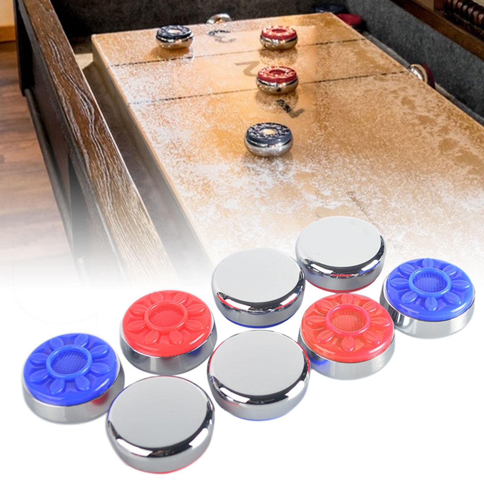 8 Stück Shuffleboard Pucks Matt Oberfläche 58mm Tischspiel Zubehör Ersatzteile Langlebiges Hochdichte Brett für Kinder Erwachsene Familienspiele