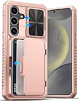 Vista 18 de ATATOO Funda para Samsung Galaxy S24 FE con tarjetero (almacena 4-5 tarjetas) [bloqueo RFID] y cubierta de cámara deslizante, protección de grado