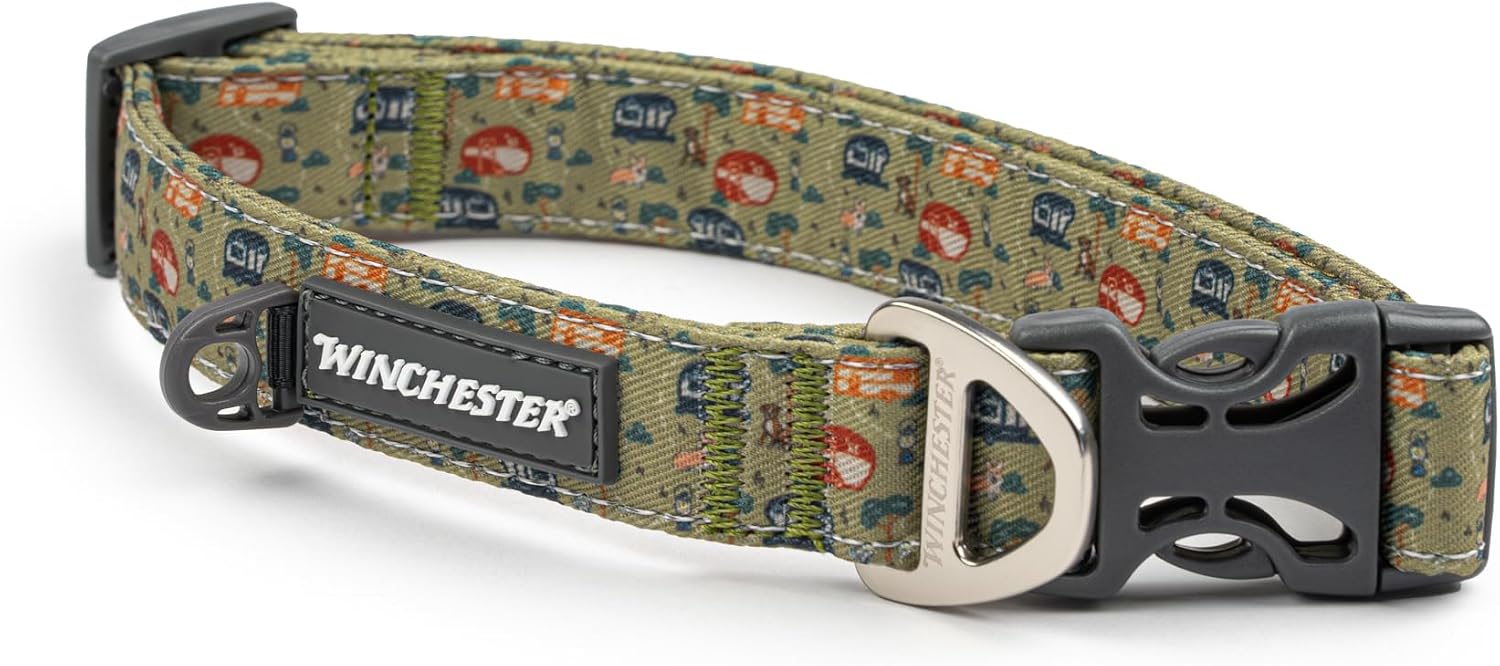 Winchester Printed Designer Dog Collar, Wild West, M