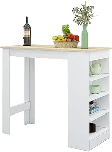 BESTWANTED Kitchen Bar Table,Counter Breakfast Dining Breakfast Narrow Table,Kitchen High Table ...