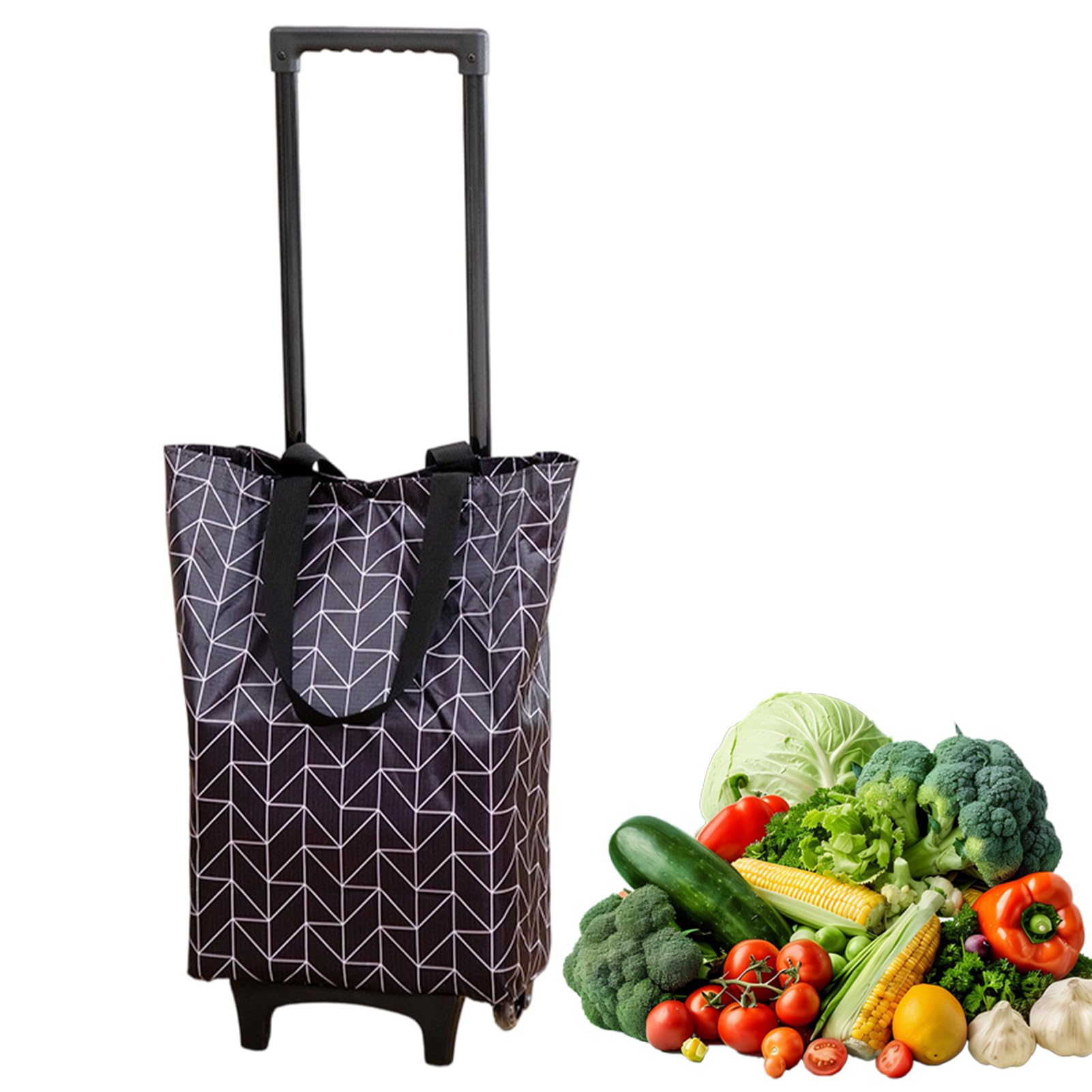 Caddie de Courses Diable Roulant Utilitaire | Chariot Léger Équipé de Roues Roulantes pour Hôtels Restaurants Appartements Locations Maisons Voyages Dortoirs 12/200