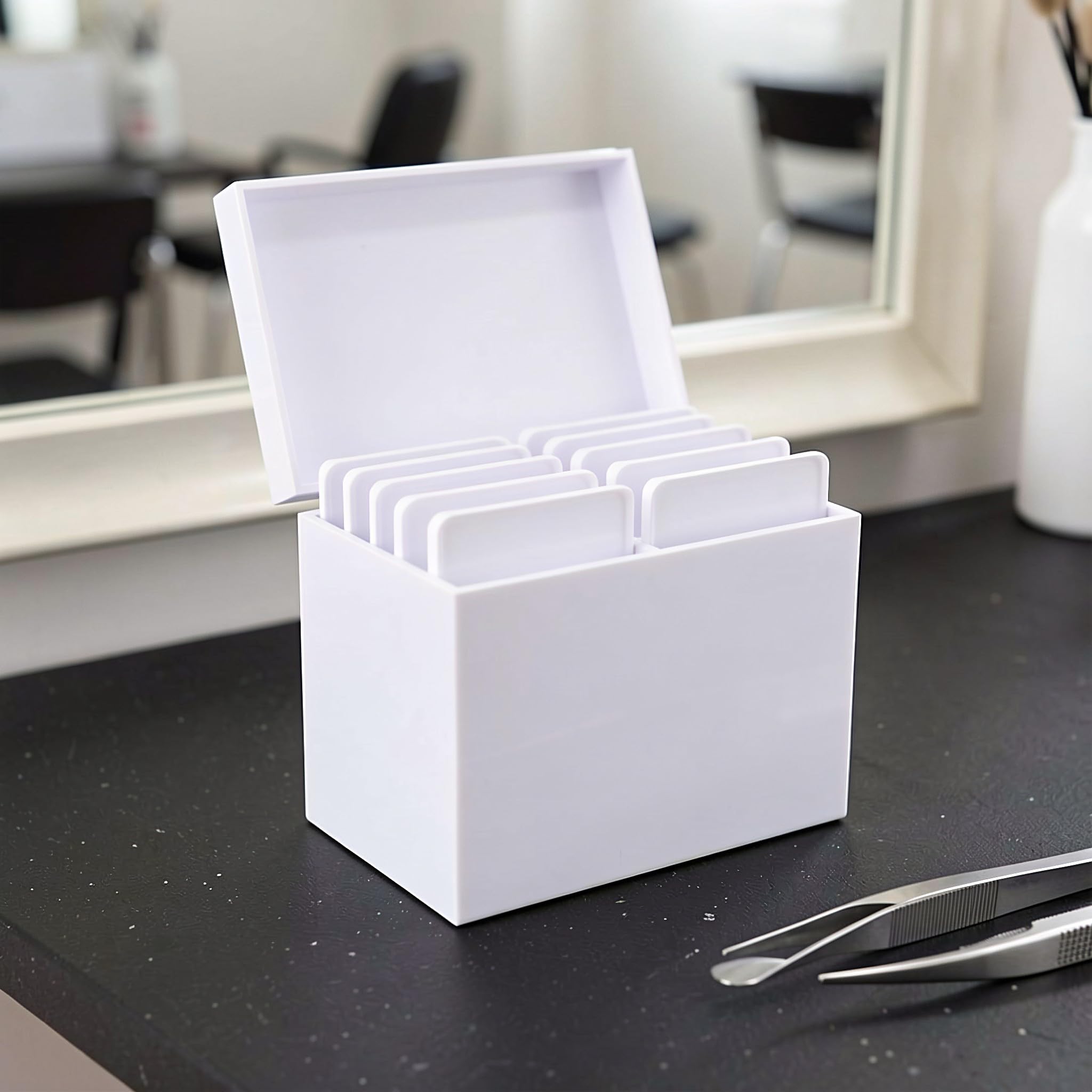 TOYANDONA Aufbewahrungsbox für Wimpernverlängerungen mit 10 Fächern, Acryl