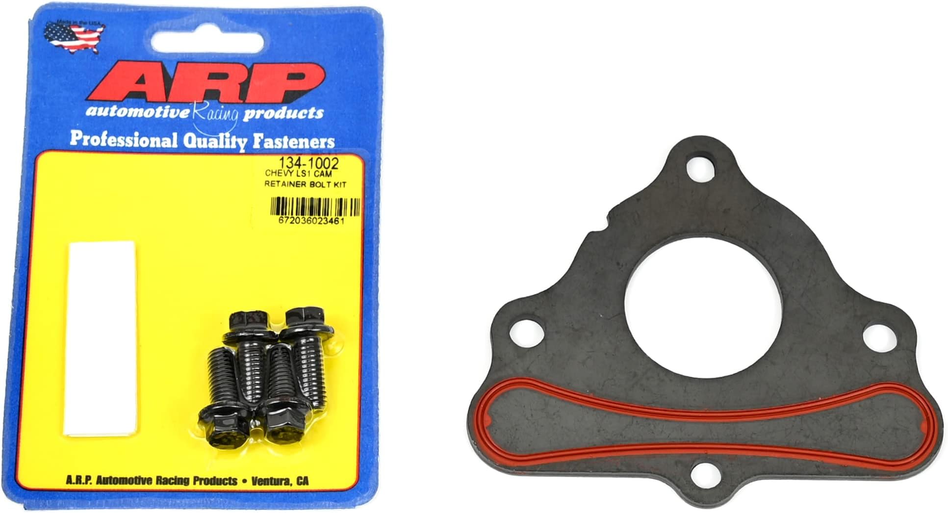 Camshaft Thrust Retainer Plate LS LT Includes Flat Head Bolt Kit ARP 134-1002 Gen III IV V 4.8 5.3L 6.0L 6.2L LSX LS1 LT1 L83 L86 L87 L84 LT4 LQ4 LQ9 LS2 LS3