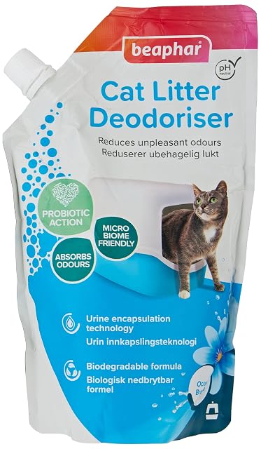 Beaphar Desodorizador de Arena para Gatos Ocean Breeze 400 g, tecnología de encapsulación de orina