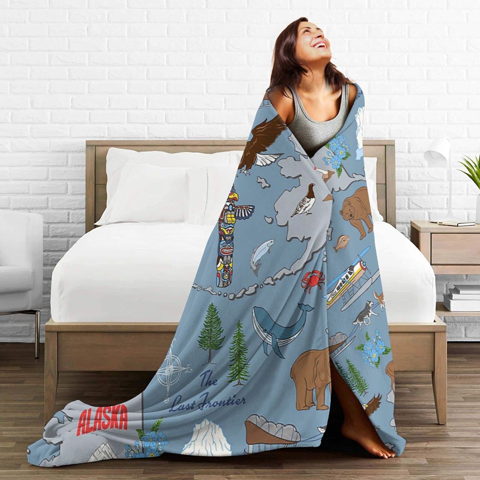 Amazon｜アラスカ フロンティア 毛布 シングル 厚手 あったか 冬