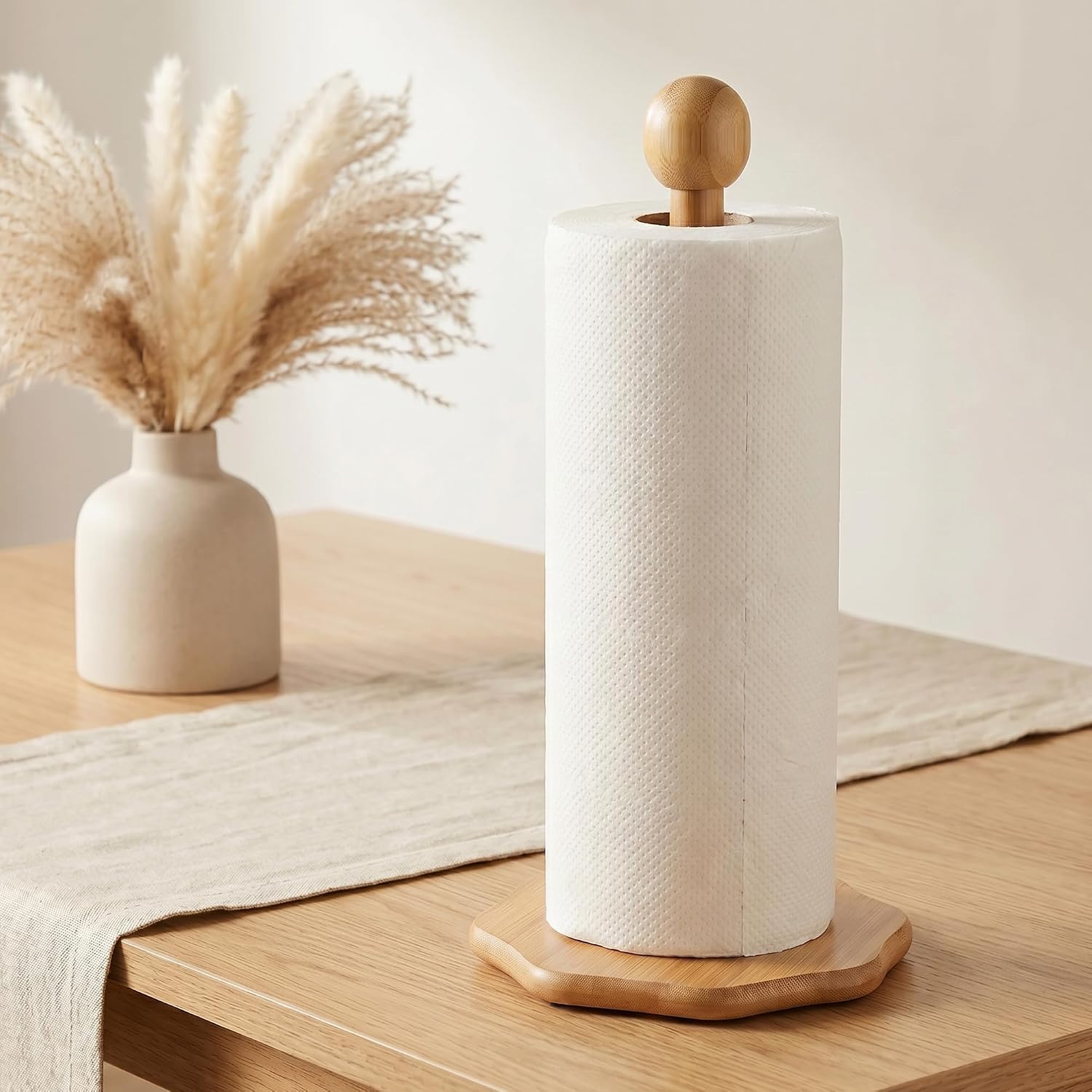 Paper Towel Holder Countertop, Wood Paper Towel image 4