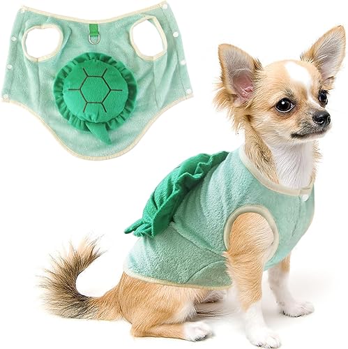 Miniatura 1 de Idepet Disfraz de tortuga para perro, mascota y gato, disfraces de tortuga de Halloween, divertido traje de cosplay, fiesta de Navidad, chaleco de