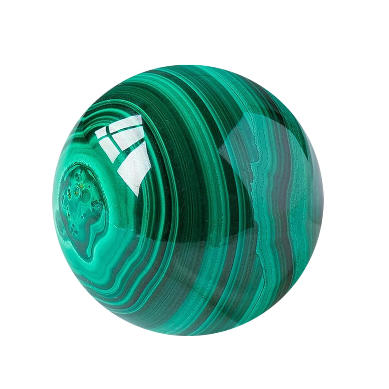 Phhxkkuo Natural Malachite Crystal Sphere Healing Gemstone Ball Sculpture Figurine for Divination Home Decoration,2.5cm