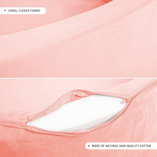 Miniatura 5 de TRENDBOX Piscina de bolas de espuma viscoelástica para bebé, forro polar coral para niños pequeños (regular, 35 pulgadas, 02, rosa claro)