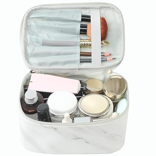 Miniatura 6 de Meiyuuo Bolsa de maquillaje pequeña para mujeres y niñas, bolsa con cremallera para bolso, organizador de maquillaje esencial, impermeable, linda
