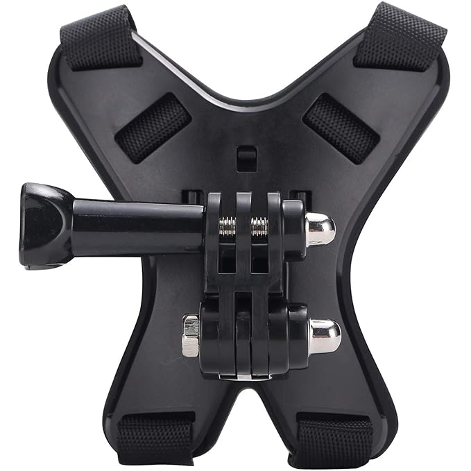 QKOO Motorcycle Helmet Chin Strap Mount for GoPro Hero 11, 10, 9, 8, 7, 6, 5, 4, Session, 3+, 3, 2, 1, Hero (2018), DJI Osmo Action, AKASO, SJCAM, Xiaomi Yi Action Cameras