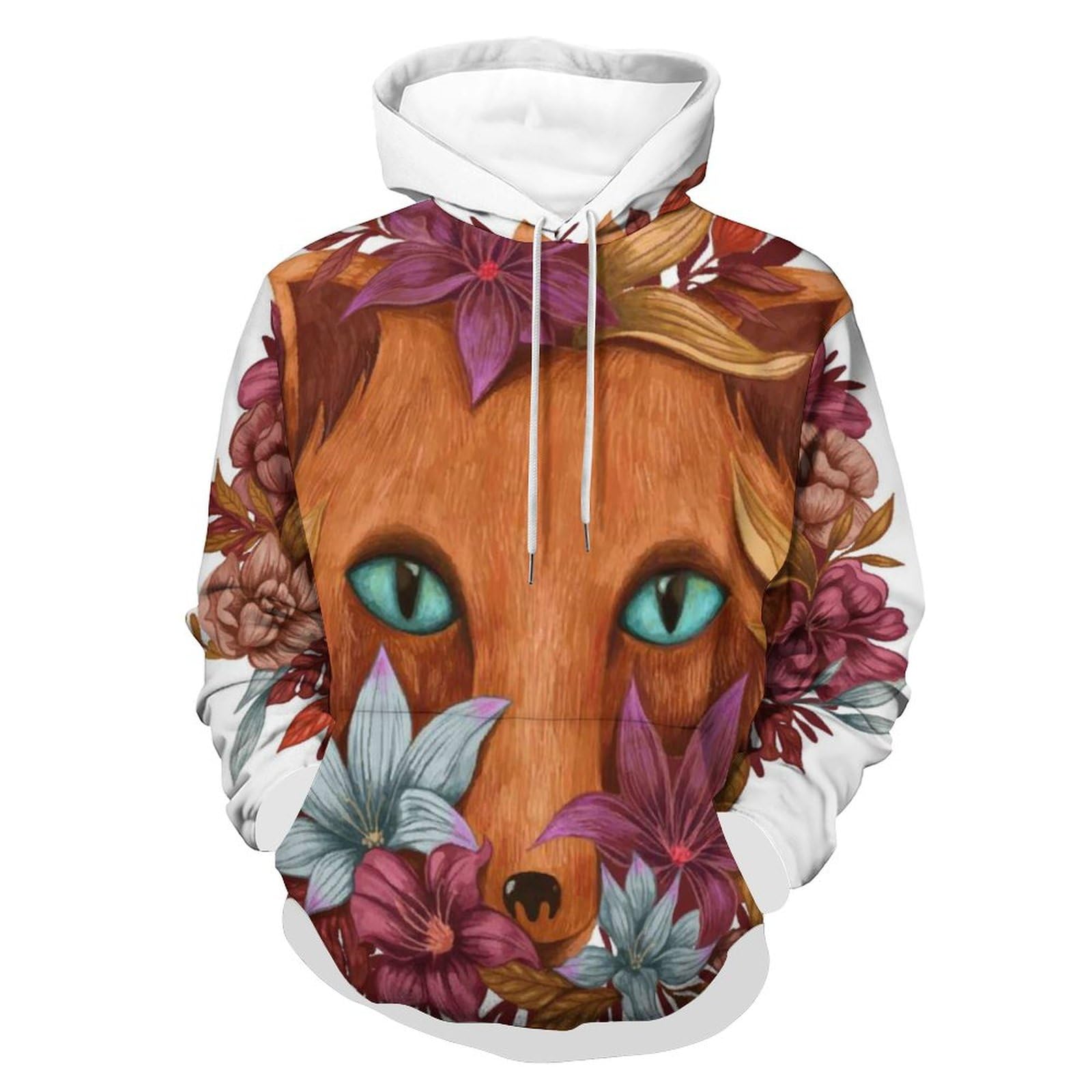 Hoodie Fleur de Renard - Sweatshirt à Capuche Finition Premium Pull Unisexe Taille S - 8