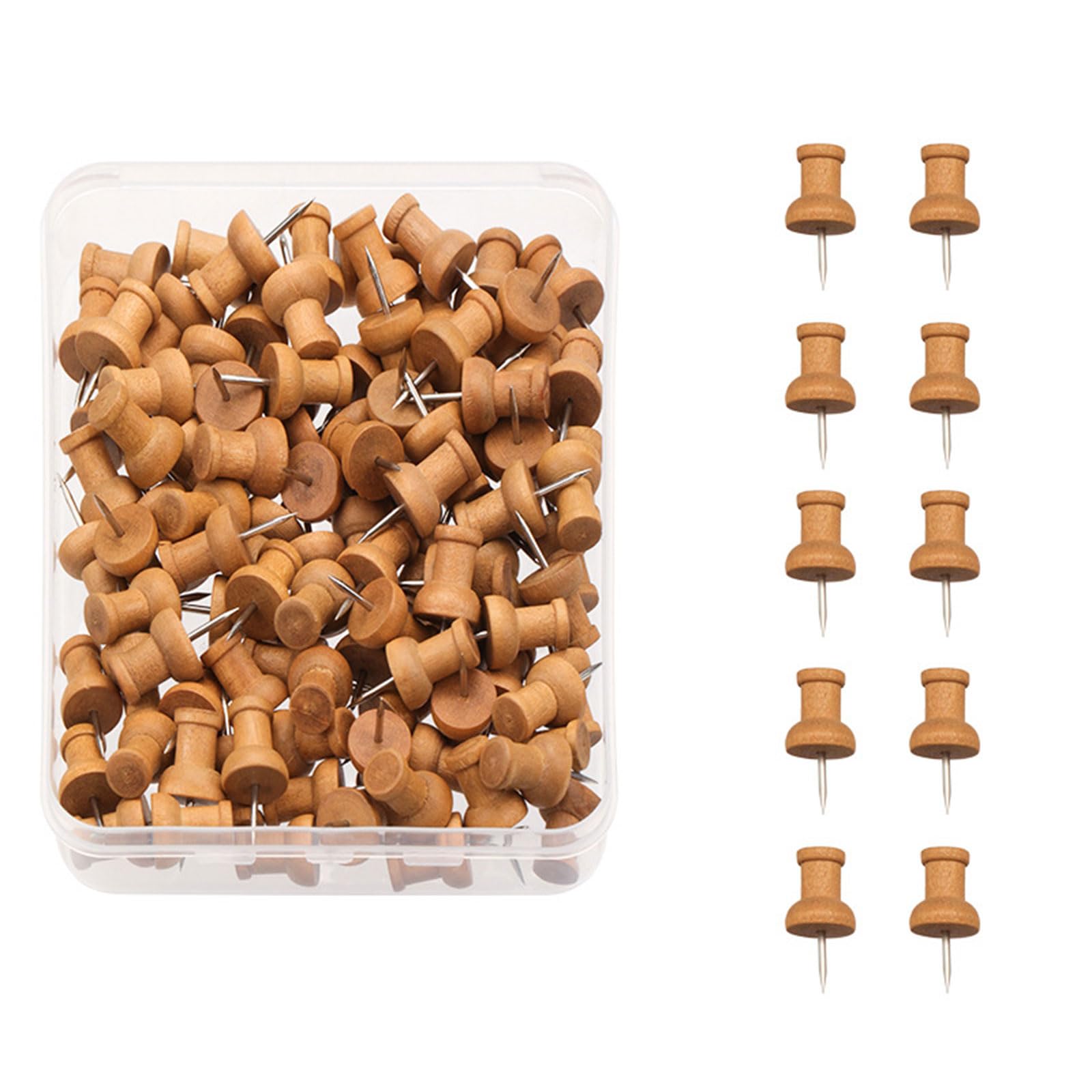 Drawing Push Pins Marking Pins Wood Secure for Use with Irregular Head and Metal Points Great for Board Marking Assorted Thumbtacks