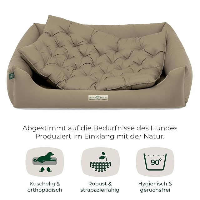Foto 2 de 8 de HOUND & NATURE Cama ortopédica para perros Zermatt, cesta para perros grandes con borde alto, sofá…