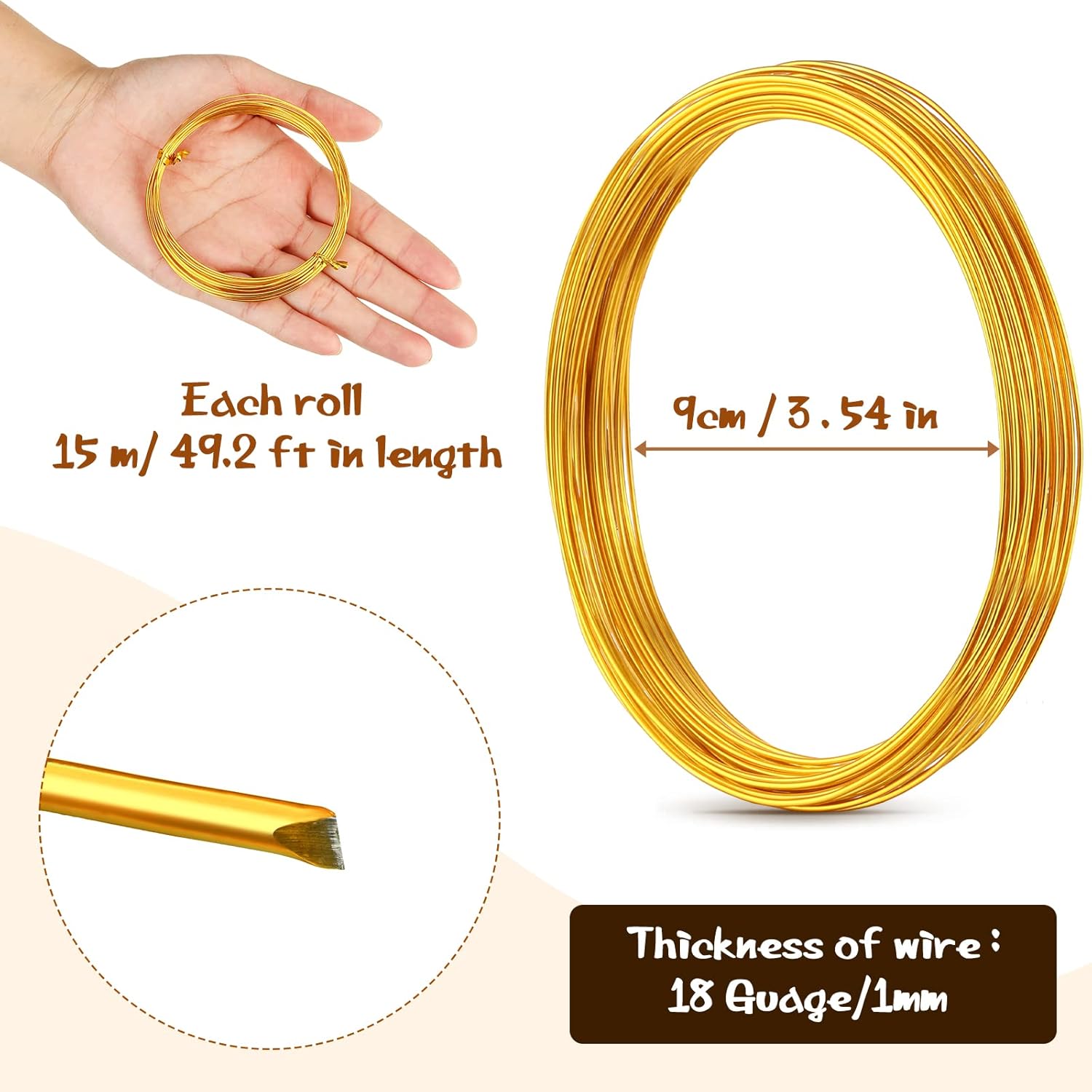 25 Rolls Wire Multi Colored Aluminum Crafts, Flexible Metal for Art Colored Jewelry Beading Wire for Jewelry Making, 18 Guage/ 1 mm (49.2 Ft) - Image 2