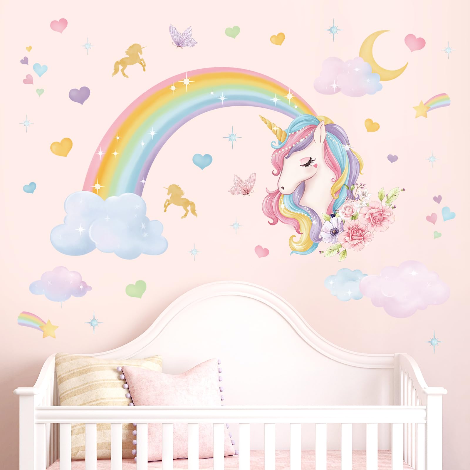 Autocollants Lumineux Arc-en-ciel 297 Pièces - Décorations Planète, Lune, étoiles Pour Chambre Enfant - Brille Dans Le Noir - 3