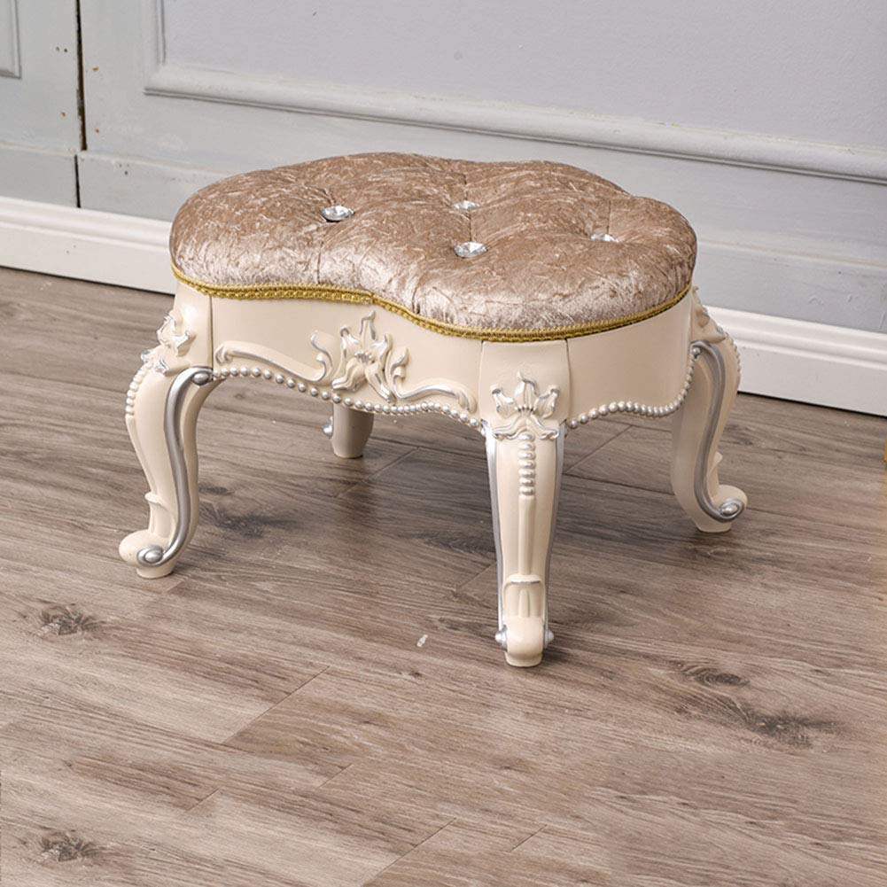 Petit repose-pieds rembourré pour salon et tabouret de relaxation près de la table basse