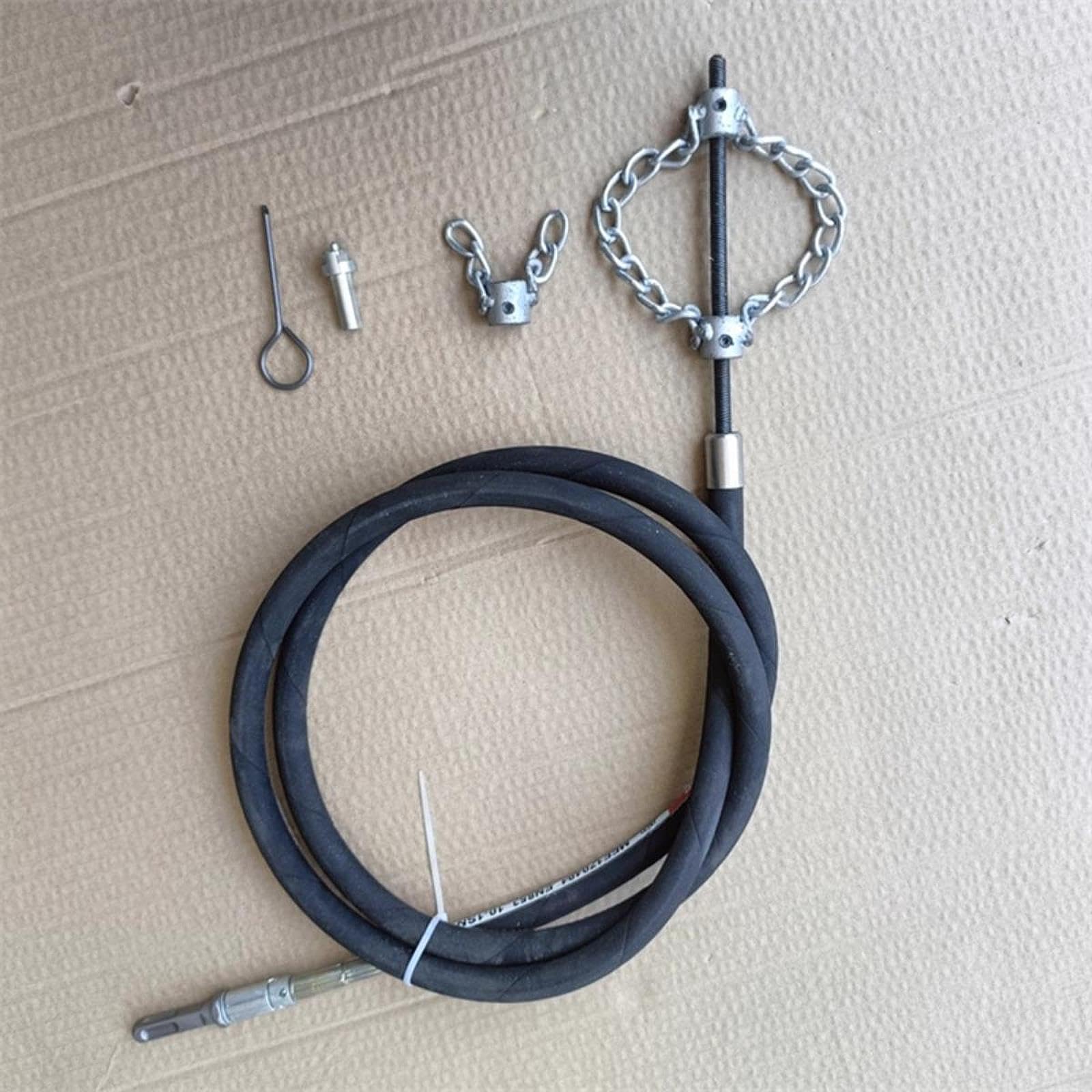 Fenteer Desatascador de desagües con cable, limpiador de tuberías con taladro, herramienta flexible para desatascar fregaderos, desatascador de desagües para, 5 Metros