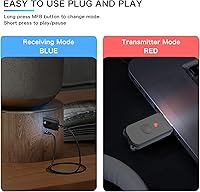 Vista 7 de Receptor de transmisor Bluetooth V5.3 2 en 1, adaptador Bluetooth USB, transmisor de audio inalámbrico para TV a auriculares Bluetooth, baja