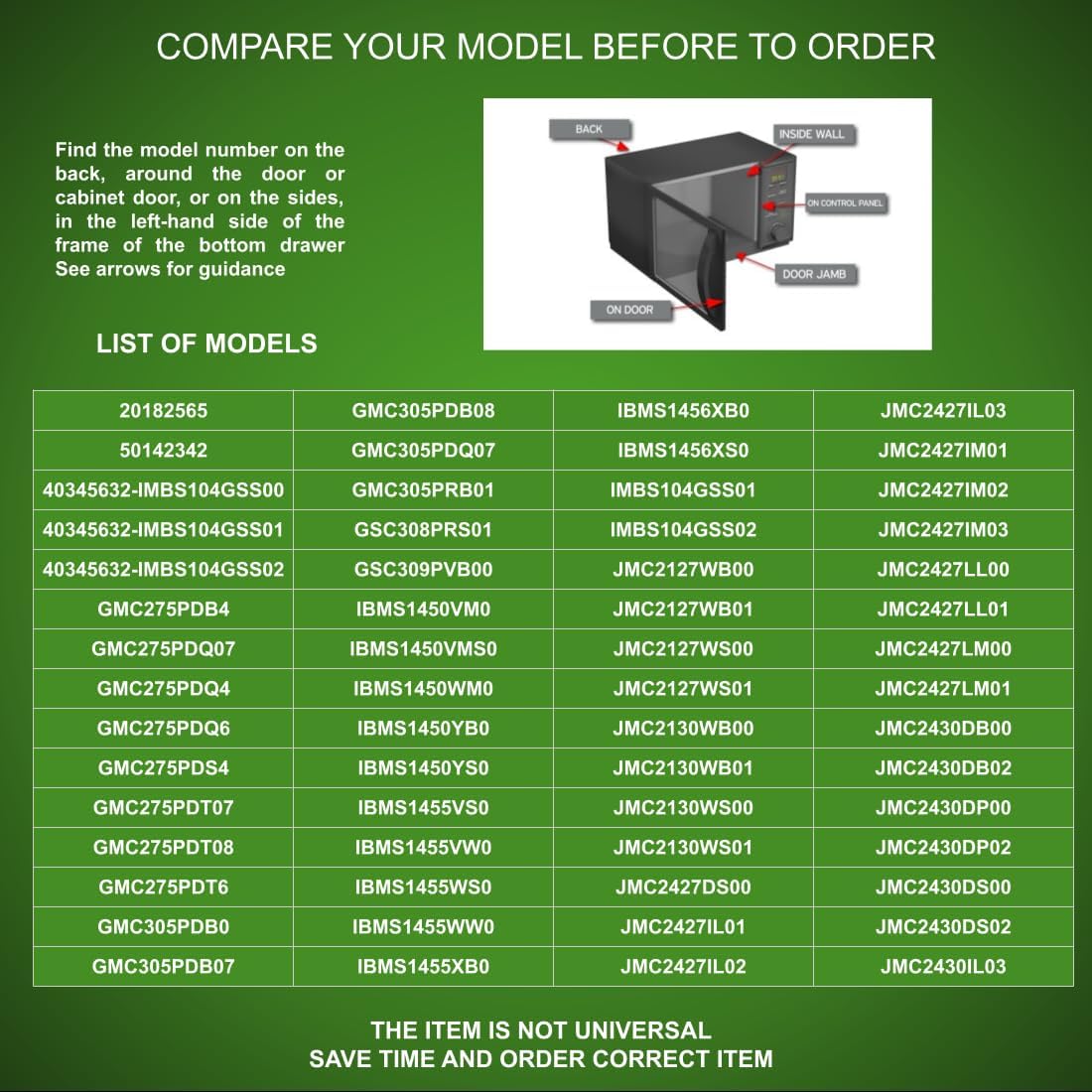 461967721091, W10832238, W11340343 CKD340343X compatible with Jenn Air, Kitchen Aid, Whirlpool Microwave Glass Turntable Tray fits old number 461967721091, W10832238, W11340343