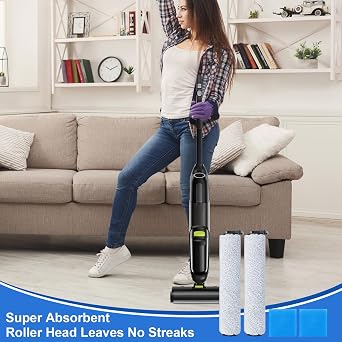 Replacement Brush Roller and HEPA Filter for EUREKA NEW400 Wet and Dry Vacuum Cleaner Accessories, 2 Brush Roller + 2 Sponge Filters + 1 Cleaning Brush