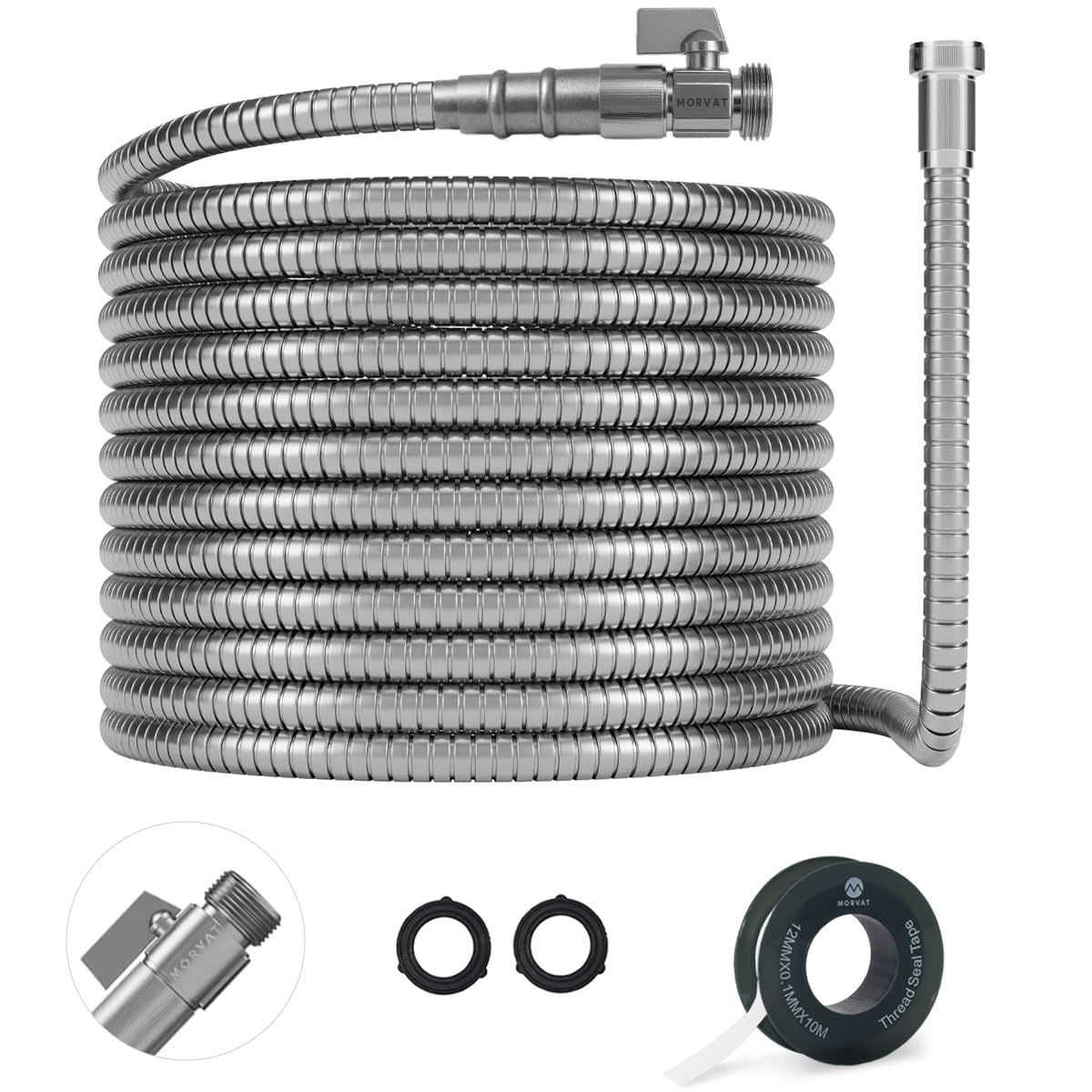 Morvat 150ft Stainless Steel Garden Hose