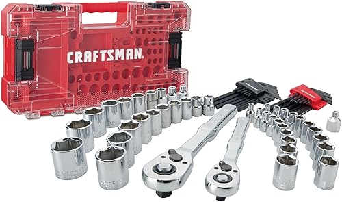 Miniatura 4 de CRAFTSMAN Versastack - Juego de herramientas mecánicas de 14 y 38 pulgadas, 71 piezas (CMMT45171)