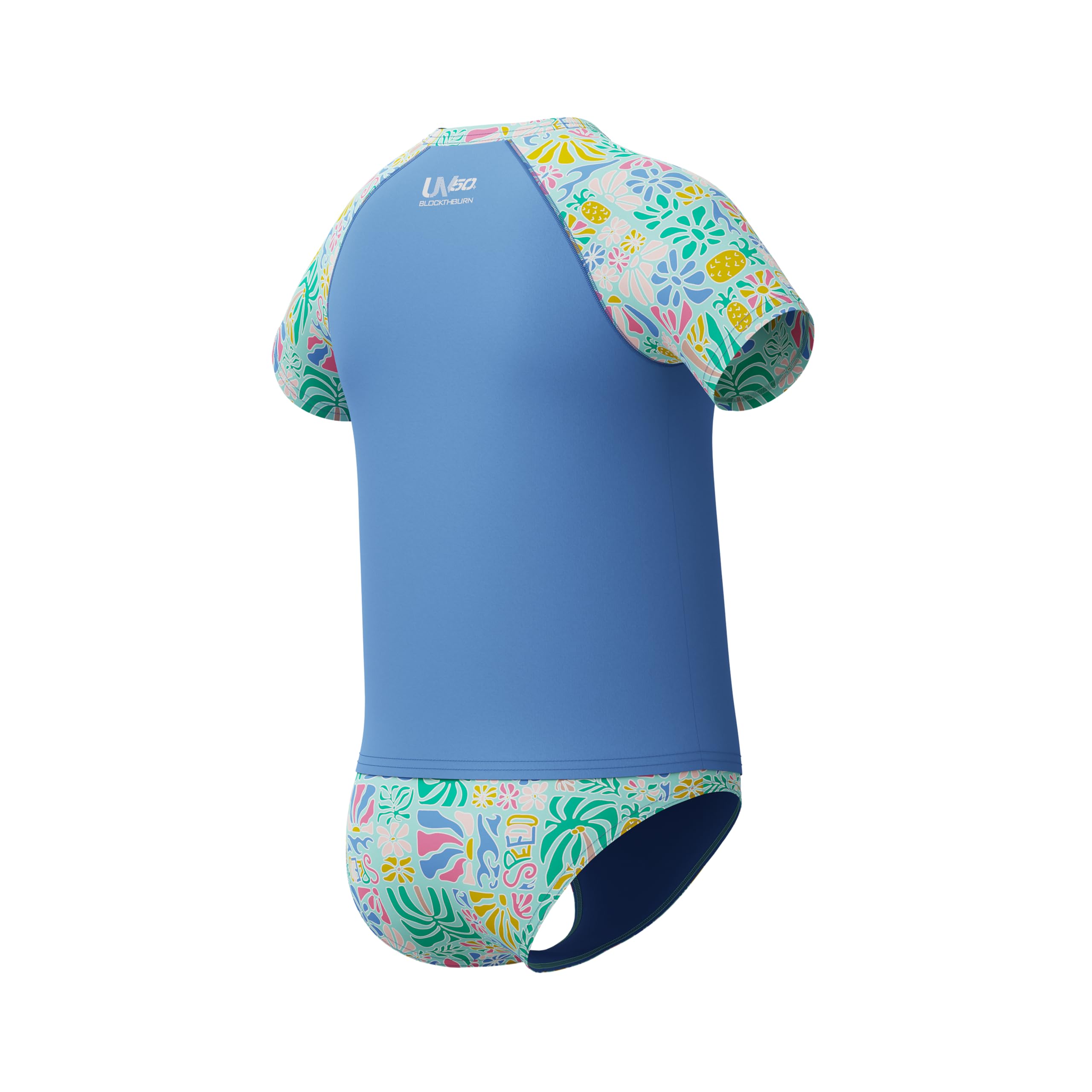 Speedo Uv Schwimmshirt für Mädchen, kurzärmelig, Rashguard-Set