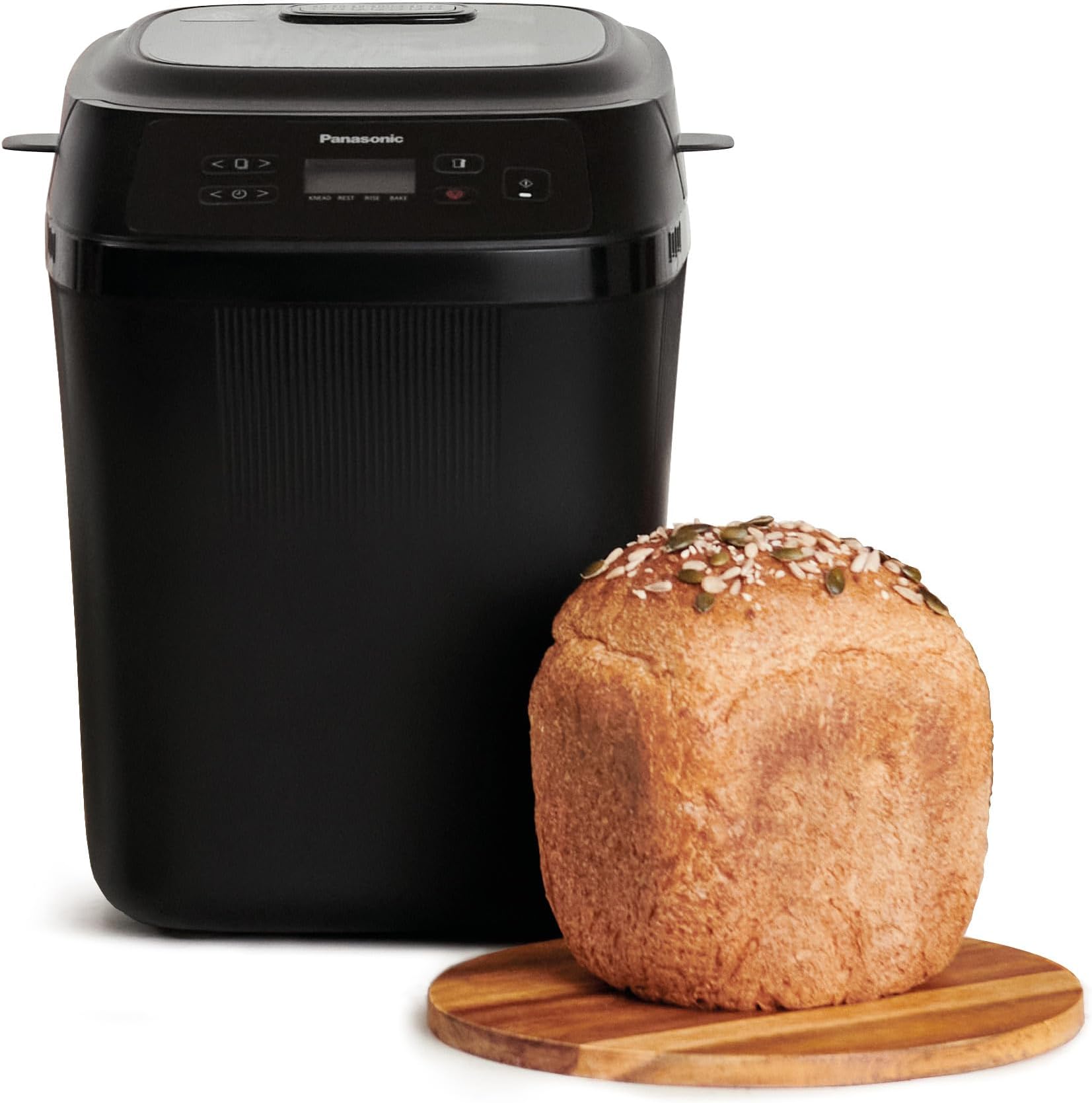 Panasonic SD-PN100 Automatic Mini Bread maker, 4 Gluten-Free Programmes, Compact Design, 18 Auto Programmes, LCD Display, Black