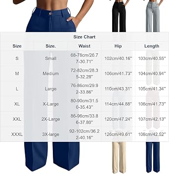 Womens Dress Pants Casual Wide Leg High Waisted Trousers Breathable Stretch Dressy Office Business Slacks with Pockets