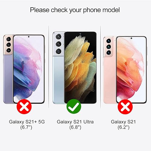 Miniatura 2 de Funda para Galaxy S21 Ultra, funda magnética desmontable 2 en 1, funda de piel sintética con tarjetero para Samsung Galaxy S21 Ultra, color negro