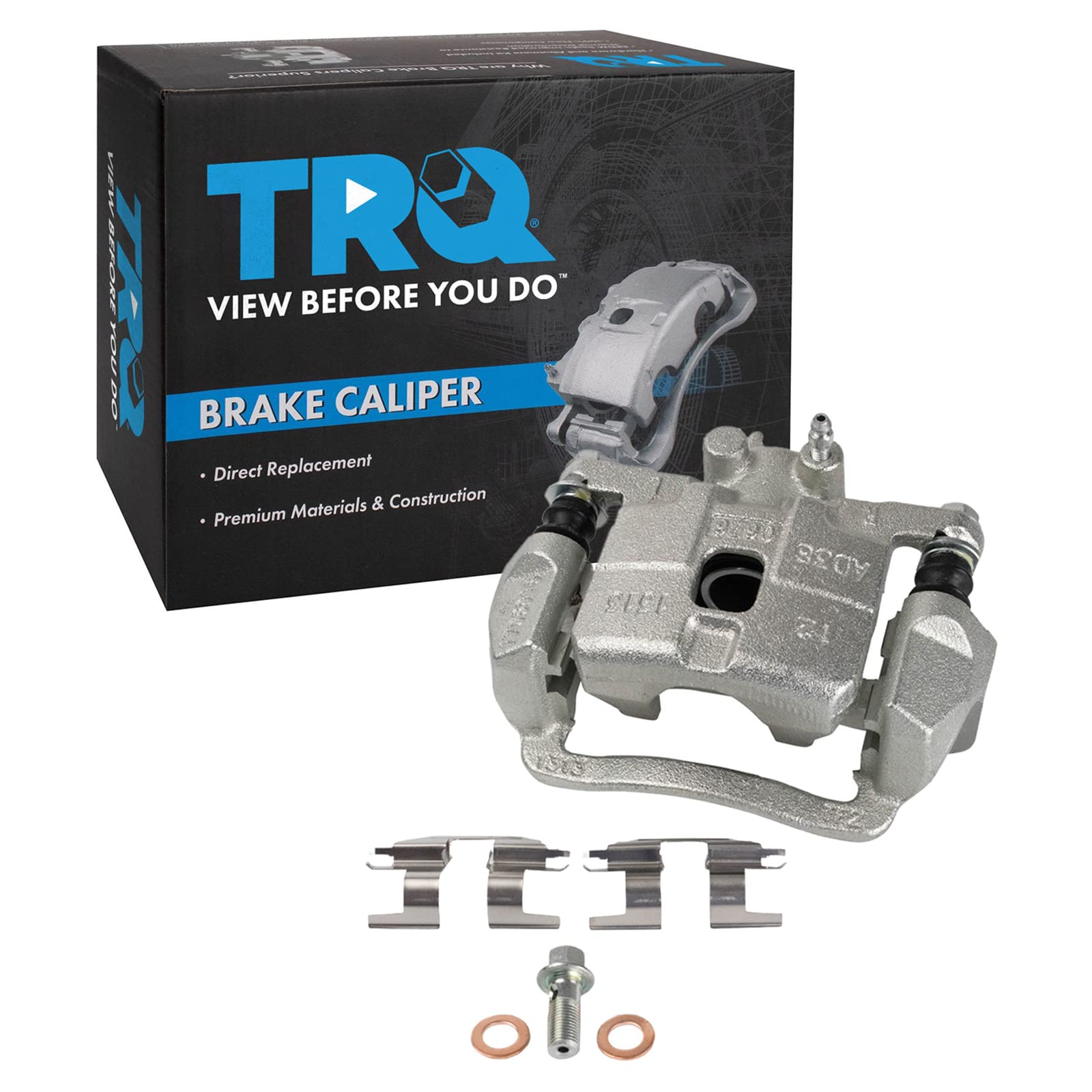 TRQ Rear Right Brake Caliper w/Bracket Passenger Side