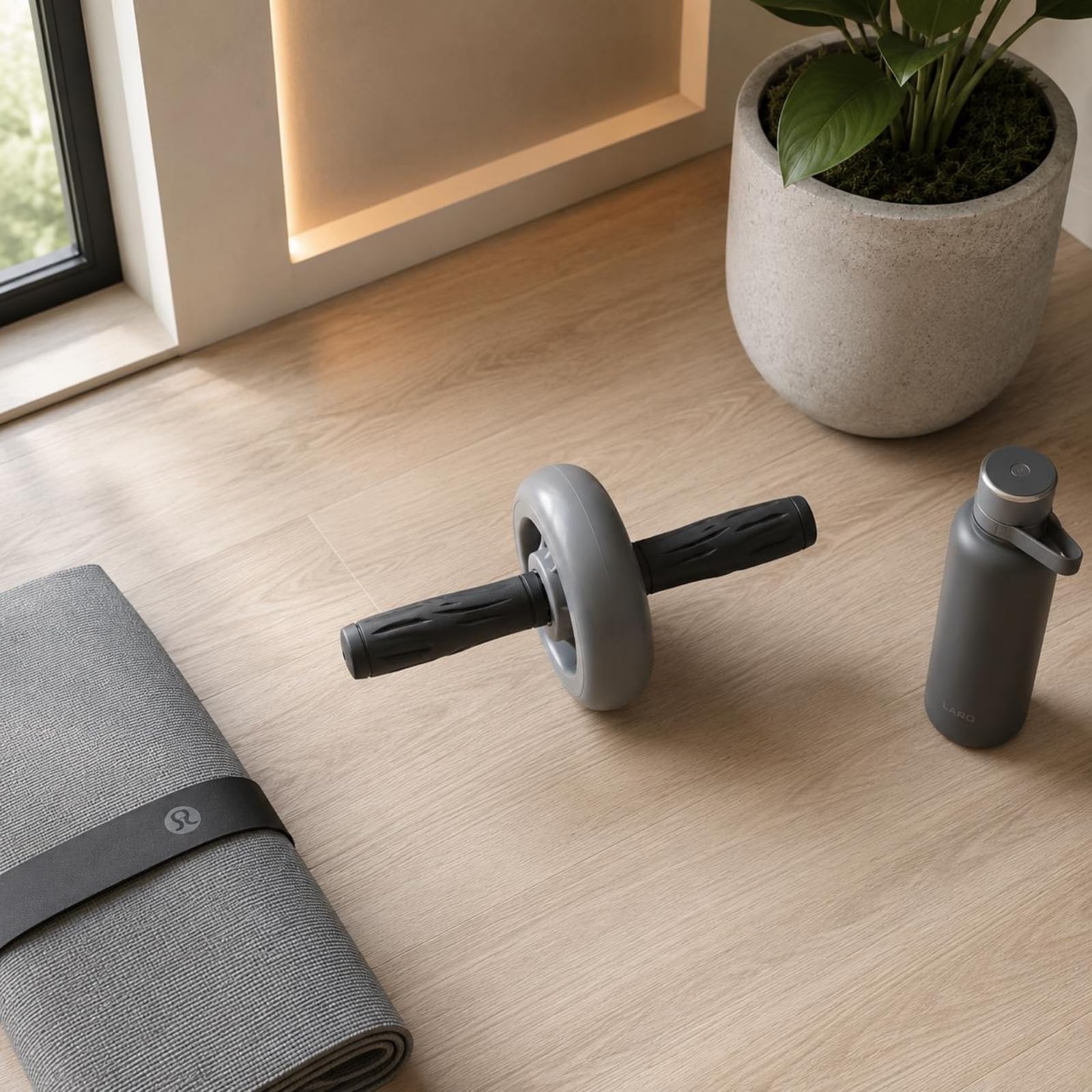 Baoblaze Ruota Addominale Fitness Rullo Esercizi Addome Roller Pancia Attrezzo Core con Scorrimento Controllato Avanti E Indietro Albero Robusto in Acciaio 45