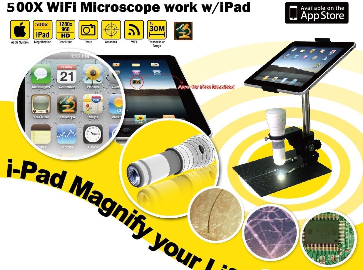 Vividia Wireless WiFi/USB Handheld Digital Microscope for iPhone/Apple Tablet/PC