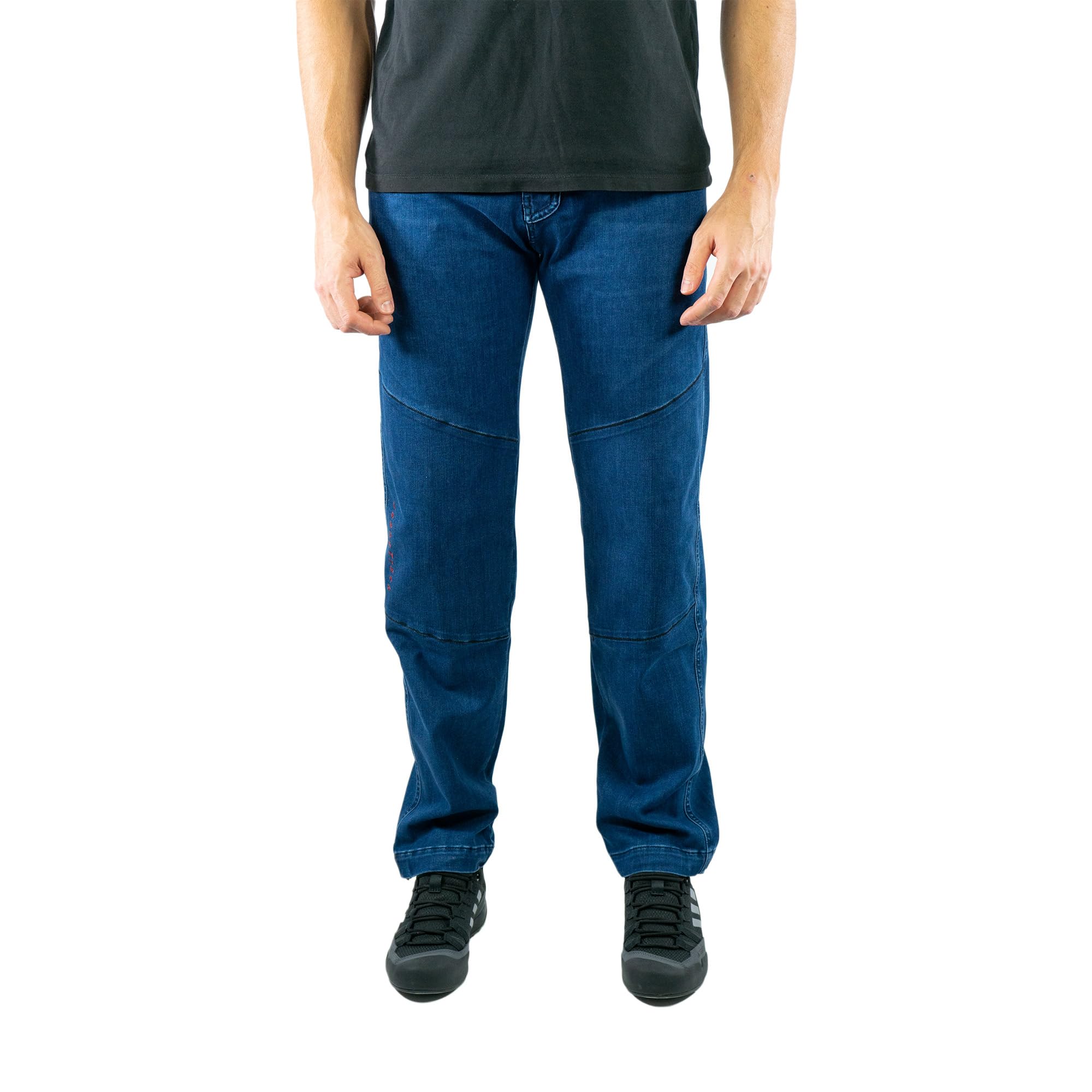 Jeanstrack Pantalón Trekking Hombre – Pantalón Escalada Elástico y Resistente – Pantalón para Senderismo – Rodillas Reforzadas y Bajos Regulables (Turia)